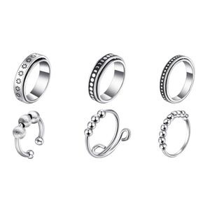 Fidget rings 6 pack